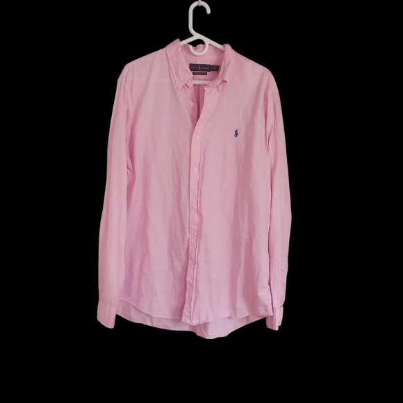 RALPH LAUREN MENS XL BUTTON DOWN PINK COLLARD SHIRT - Picture 2 of 6